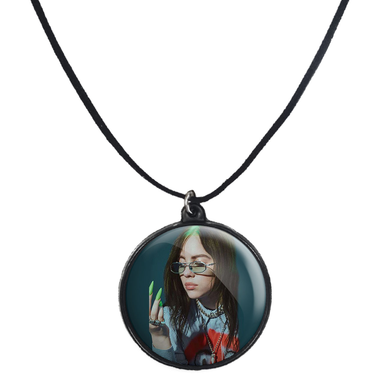 گردنبند پرمانه طرح بیلی آیلیش کد pmb.7598 مدل دو طرفه