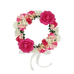 تاج مو دخترانه مدل شکوفه رز 03