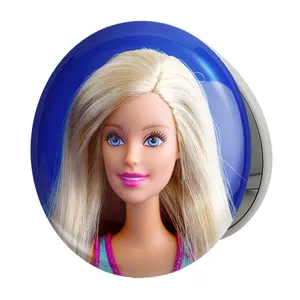 آینه جیبی خندالو طرح عروسک باربی مدل تاشو کد 24625 