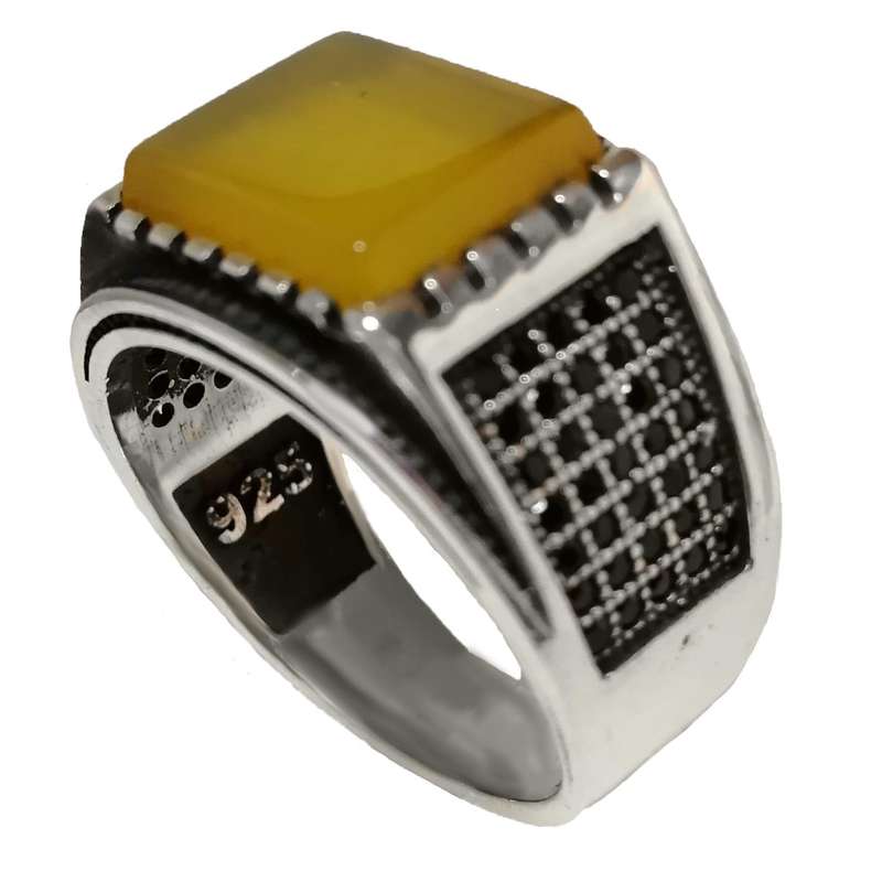 انگشتر نقره مردانه مدل شرف الشمس اسپرت MS9022