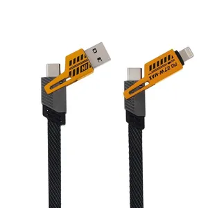 L-207 4-in-1 USB-C / USB to USB-C / Lightning Charging Cable – 1.05m