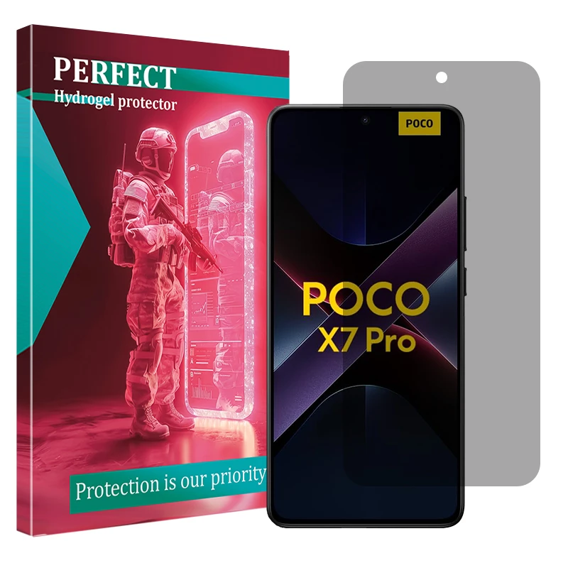 محافظ صفحه نمایش حریم شخصی پرفکت مدل Tough مناسب برای گوشی موبایل شیائومی Poco X7 Pro