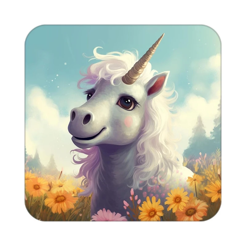 زیر لیوانی کاکتی طرح اسب تک شاخ و یونیکورن مدل mp32322