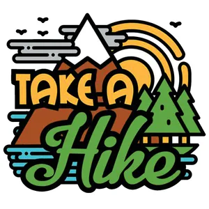 برچسب خودرو مدل طبیعتگردی طرح take a hike کد 1010X