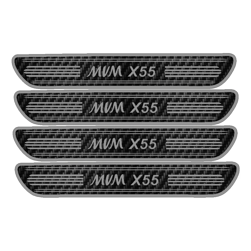  برچسب بدنه خودرو مهدیار مدل کربن کد sp131 مناسب برای MVM X55 بسته 4 عددی 