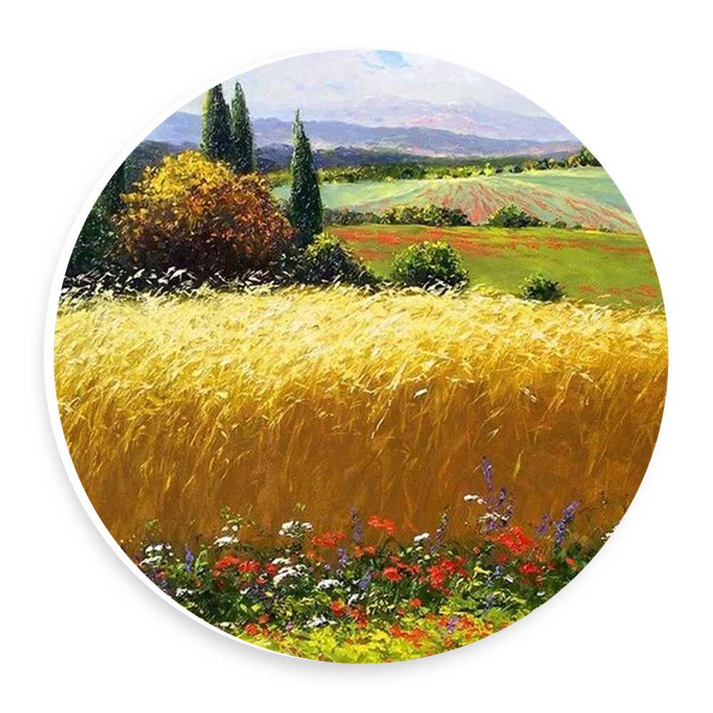  دیوارکوب طرح نقاشی گندم زار مزارع کشاورزی مدل wtb661