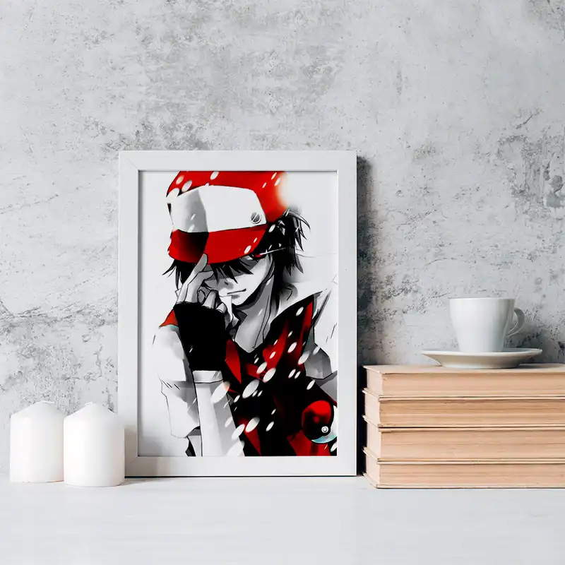 تابلو خندالو مدل ساتوشی انیمه پوکمون کد 17404