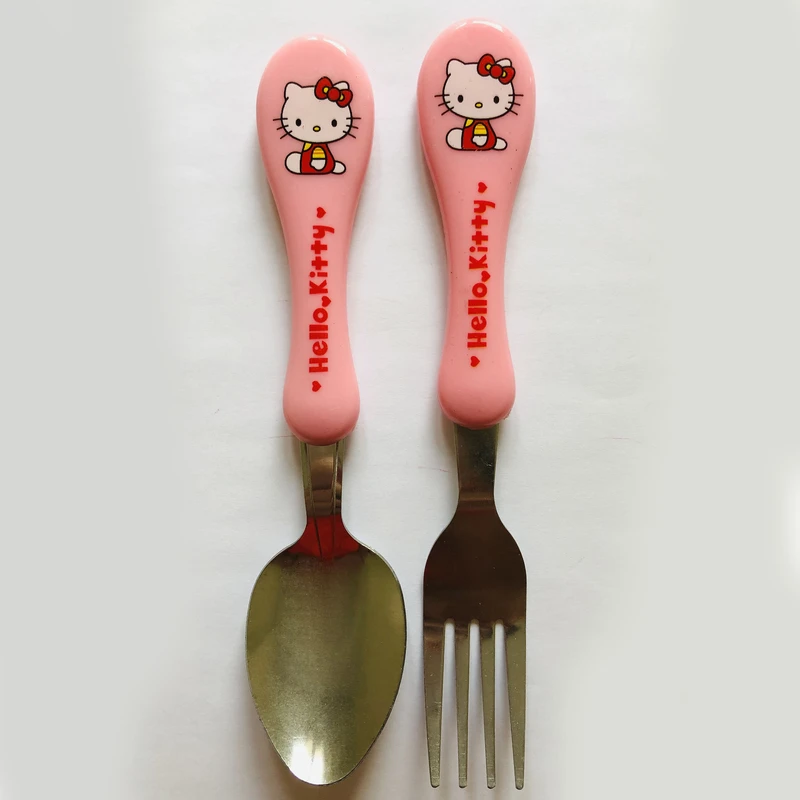 قاشق و چنگال کودک مدل XS-B014 طرح Hello Kitty عکس شماره 5