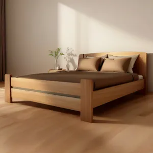تخت خواب چوبی دونفره مدل E02 سایز 200* 160 سانتی متر