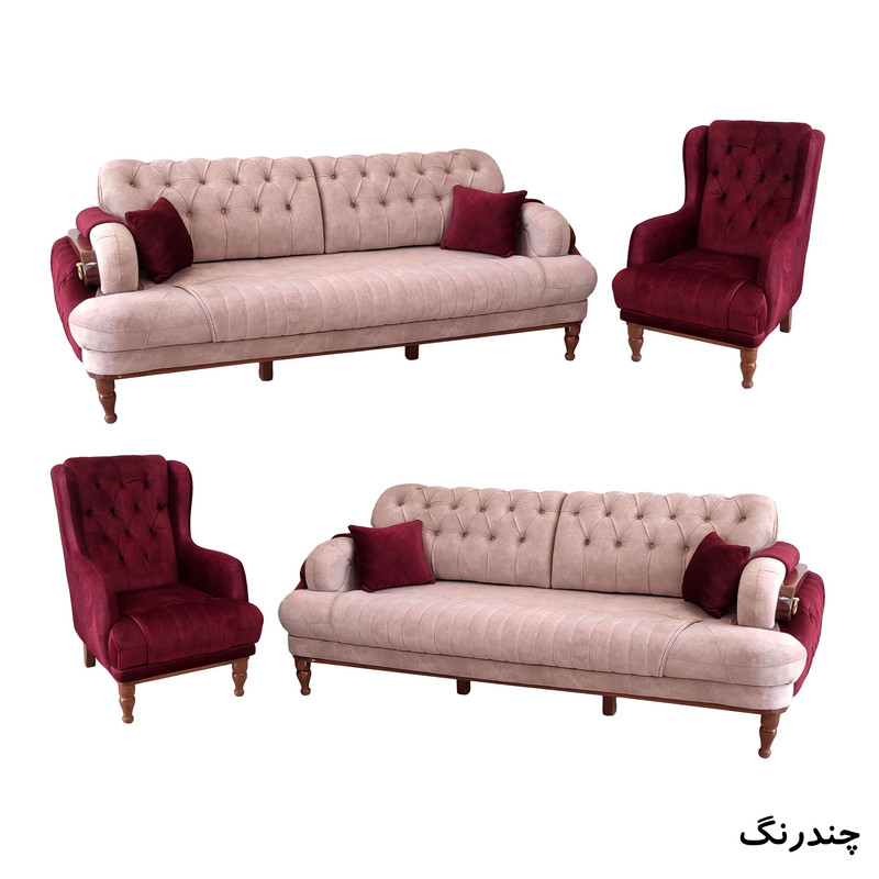 مبل هشت نفره هومزا مدل تختخواب شو الماس کد Soft.Cr.Zr