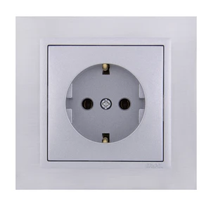 پریز برق ارت دار ایفاپل مدل LOGUS90 METALLO کد 90910TIA/21130/90631