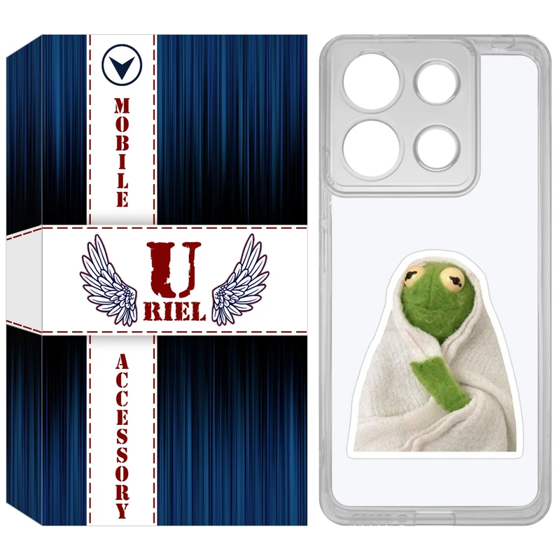 کاور یوریل مدل Clear کد 82 طرح قورباغه مناسب برای گوشی موبایل شیائومی Redmi Note 13 4G