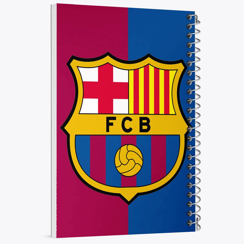 دفتر مشق 100 برگ خندالو طرح باشگاه بارسلونا FC Barcelona کد 2094