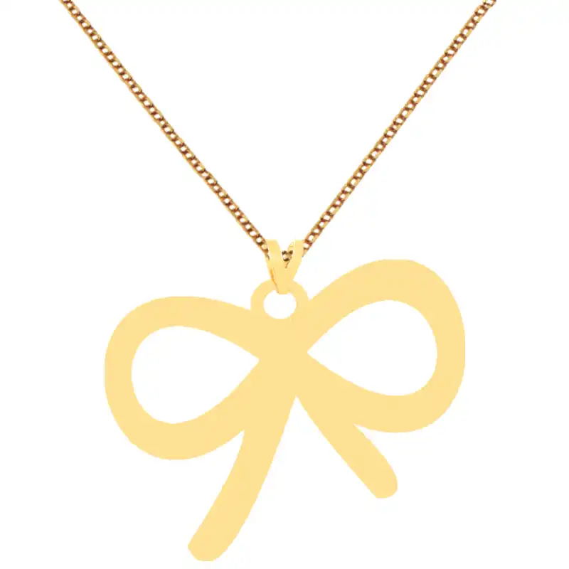 گردنبند طلا 18 عیار زنانه کرابو طرح پاپیون مدل Kr7100