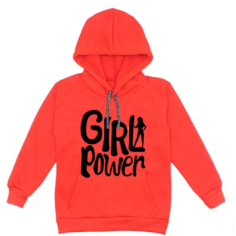 هودی دخترانه مدل A44 GIRL رنگ قرمز