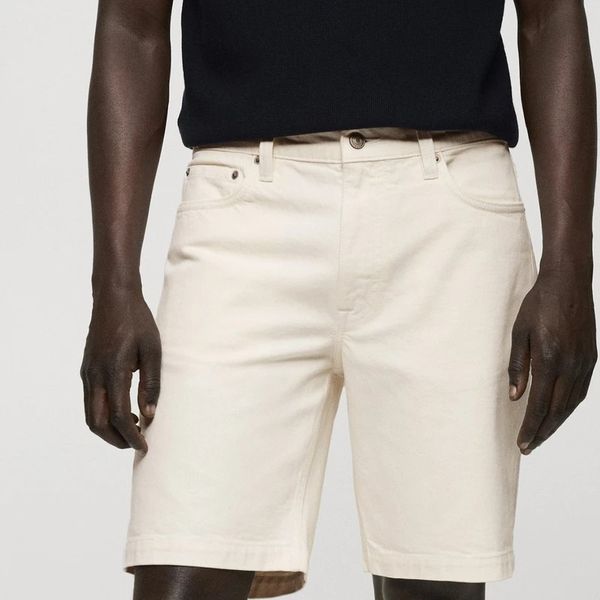 شلوارک مردانه مانگو مدل REGULAR FIT DENIM