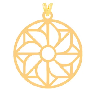 آویز گردنبند طلا 18 عیار زنانه کرابو مدل هندسی Kr31659