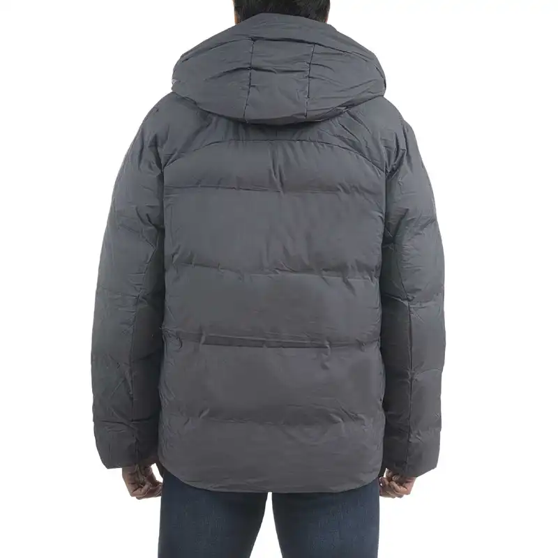 کاپشن مردانه جوتی جینز مدل کلاهدار کد 122139 رنگ طوسی تیره