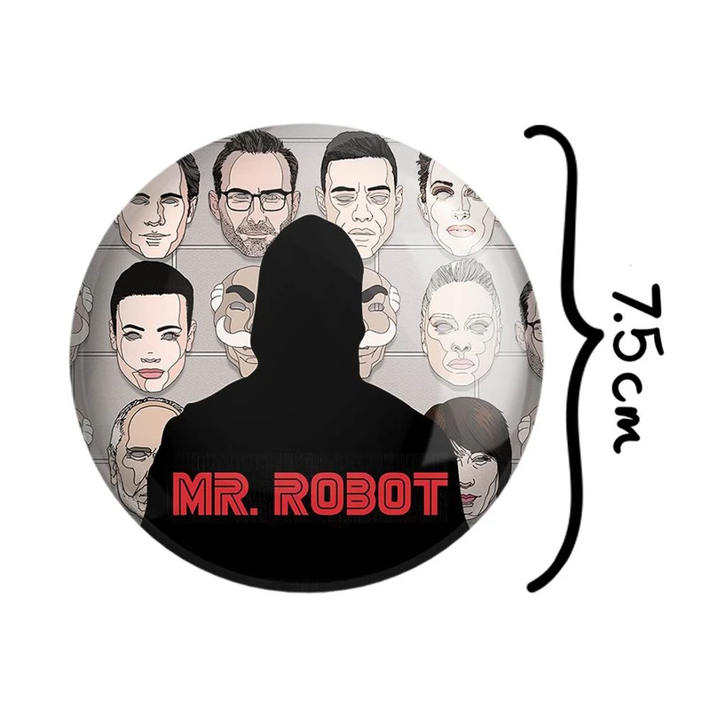 آینه جیبی خندالو مدل سریال آقای ربات Mr.Robot  کد 10230