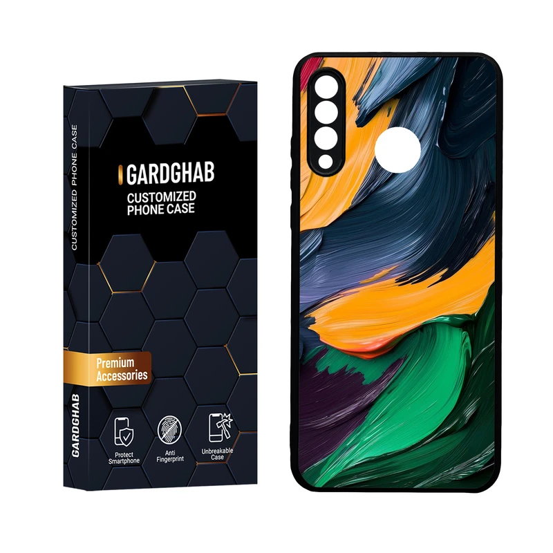  کاور گارد قاب مدل دور ژله ای پشت گلس ساده مناسب برای گوشی موبایل هوآوی P30 Lite