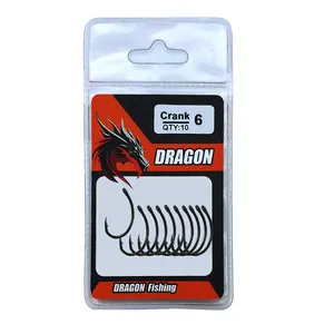 قلاب ماهیگیری  دراگون مدل Crank6 سایز 6 بسته 10 عددی