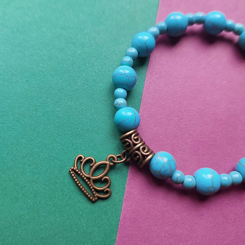 دستبند زنانه مدل آویز طرح تاج کد HC205