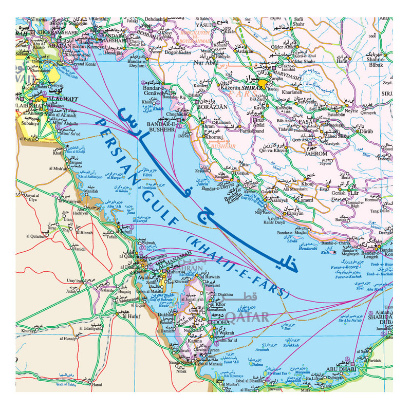 نقشه راهنمای خاورمیانه گیتاشناسی نوین کد ۱۳۷۲