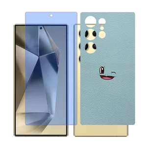 Glass Together model anti-blue screen protector for Samsung Galaxy S22 Ultra mobile phone with back cover sticker