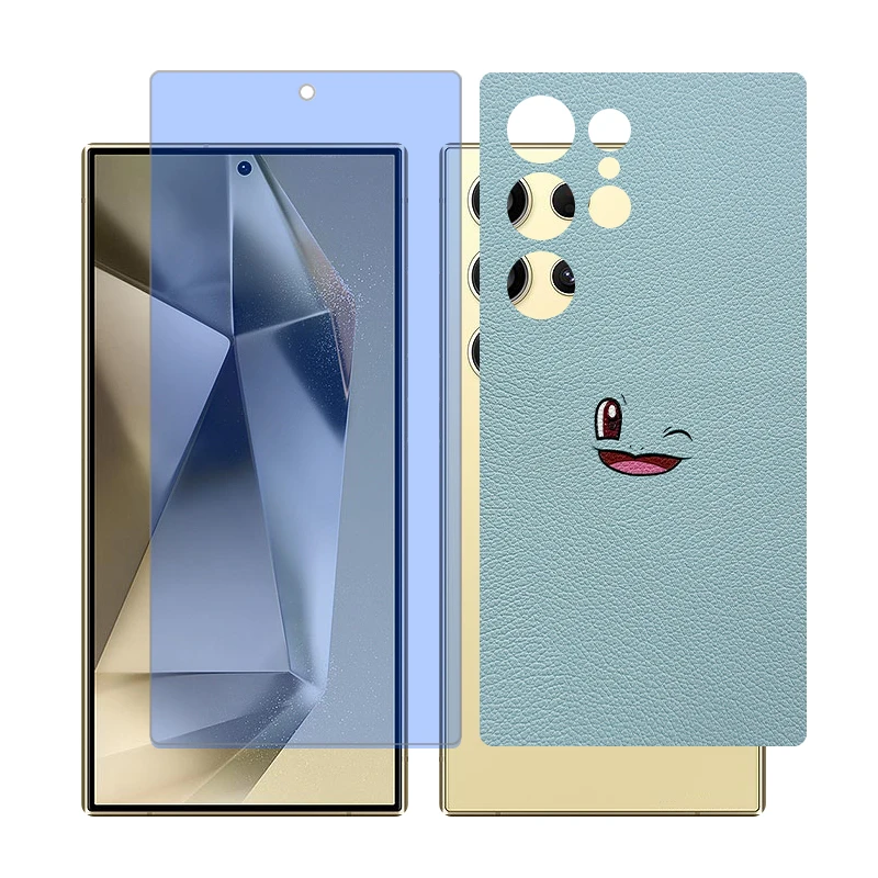 محافظ صفحه نمایش آنتی بلو گلس مدل Together مناسب برای گوشی موبایل سامسونگ Galaxy S22 Ultra به همراه برچسب پوششی پشت گوشی 