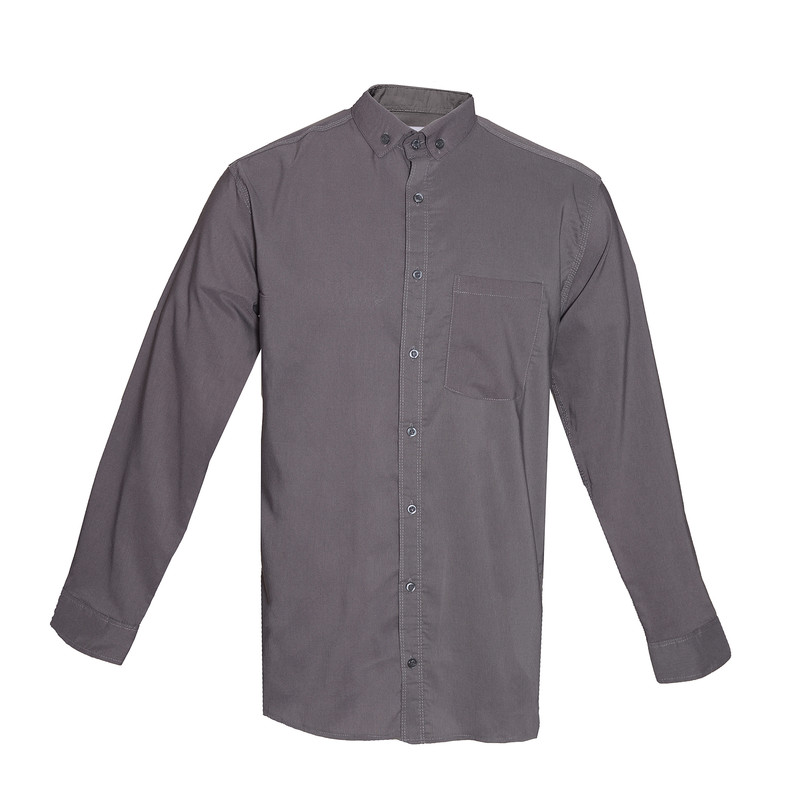 پیراهن آستین بلند مردانه مدل MB-HAG82095-PR.TO رنگ طوسی