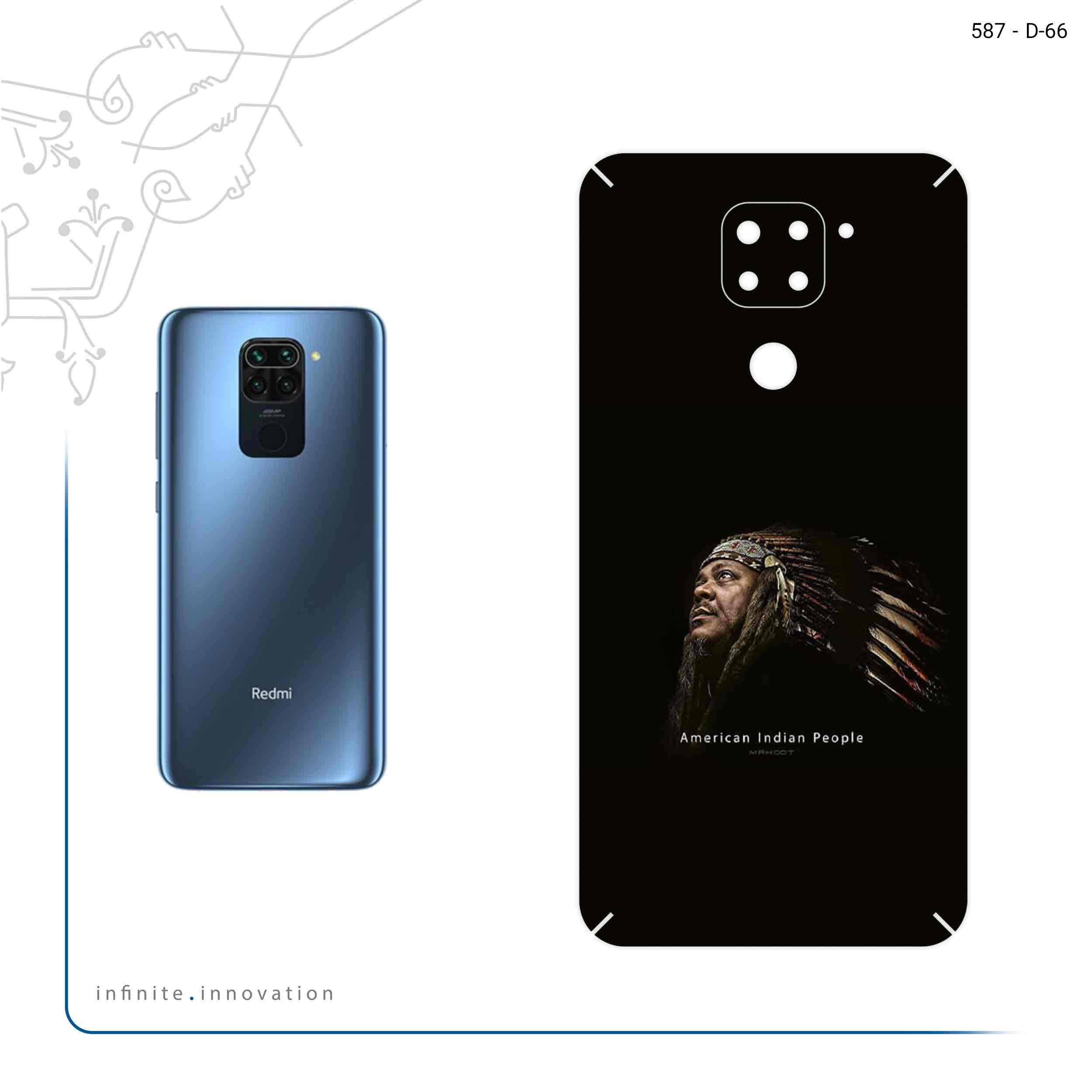 برچسب پوششی ماهوت مدل Portrait of an Indian Man مناسب برای گوشی موبایل شیائومی Redmi 10X