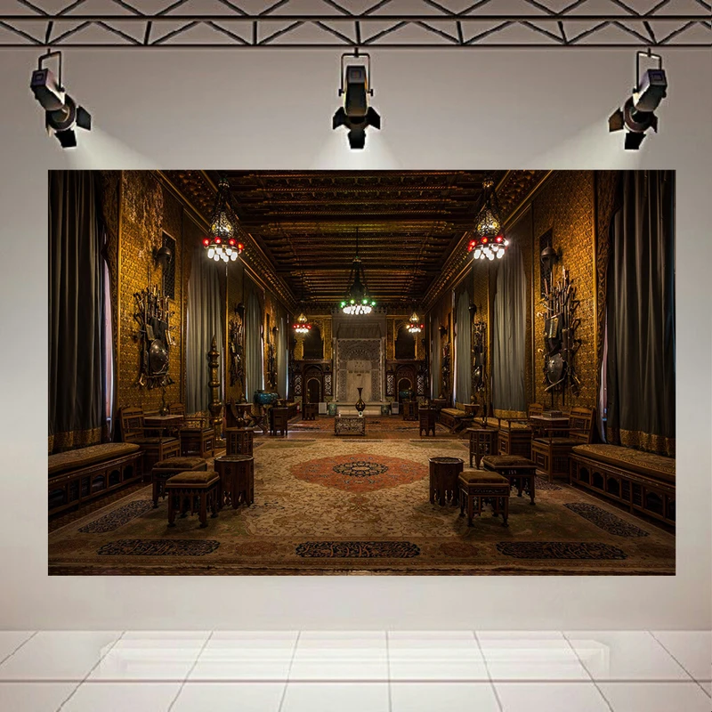 تابلو بوم طرح مخمل تالار قدیمی کد AR304209