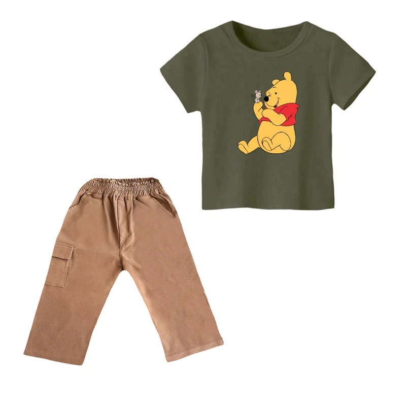 ست تی شرت و شلوارک پسرانه مدل پو کد ۲۸