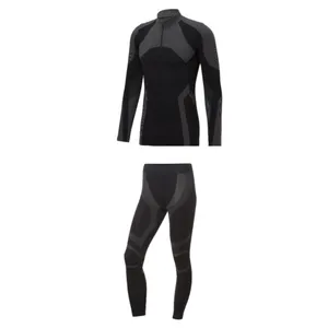 ست تی‌شرت و لگینگ ورزشی مردانه نیوسنشیال مدل بیس لایر نیم زیب 