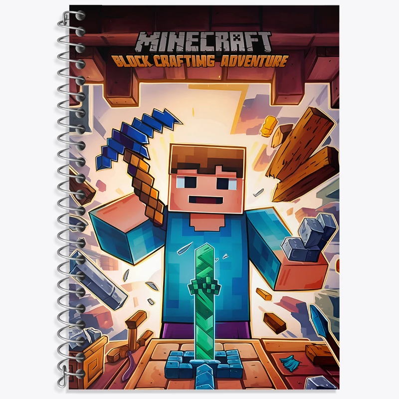 دفتر لغت 50 برگ خندالو طرح ماینکرافت (Minecraft) کد N5198