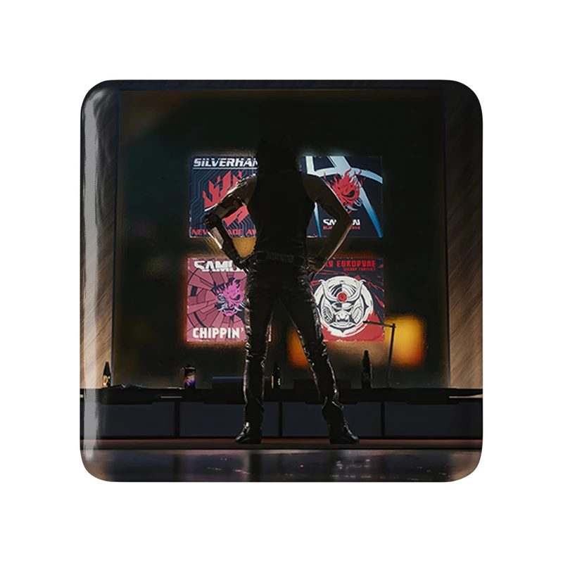 پیکسل خندالو طرح جانی سیلور هند سایبر پانک مدل مربعی کد 30573