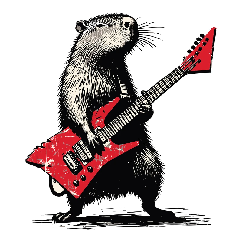 برچسب لپ تاپ پویا مارکت طرح گیتاریست کد 3947