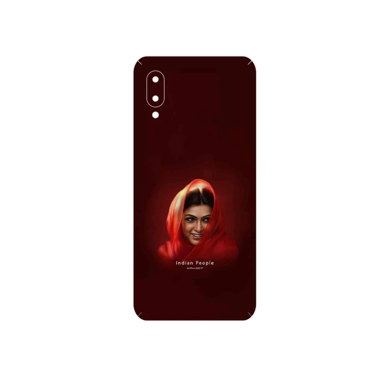 برچسب پوششی ماهوت مدل Portrait of an Indian Woman مناسب برای گوشی موبایل سامسونگ Galaxy M02