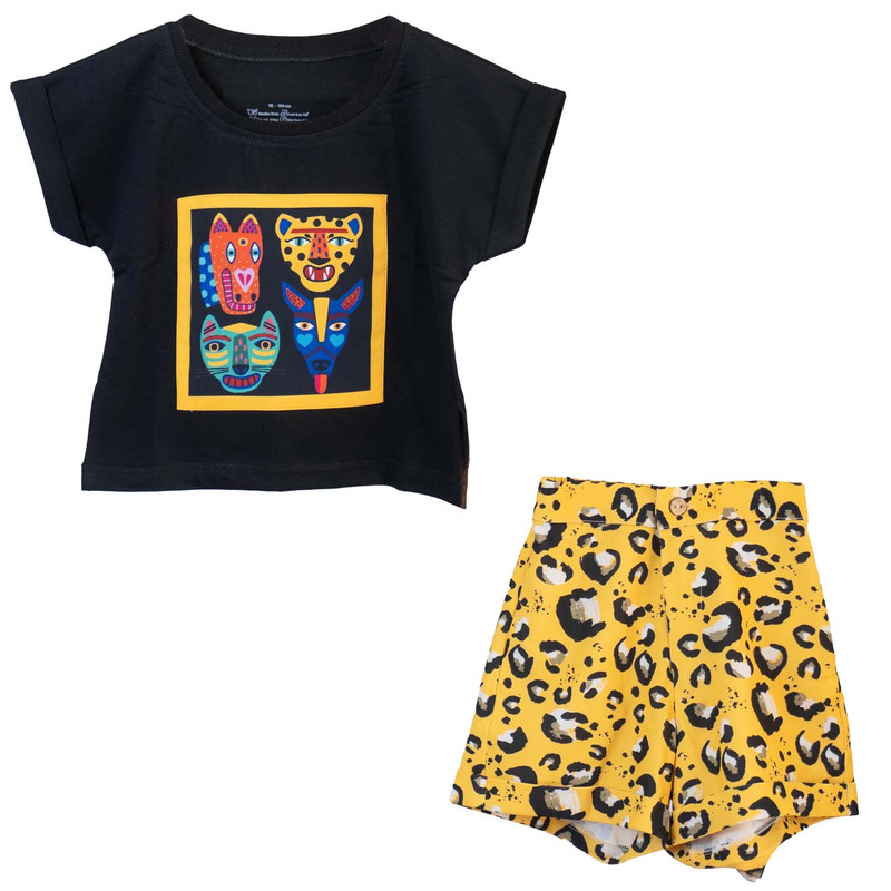 ست تی‌شرت و شلوارک دخترانه تیتیش مدل 2471627