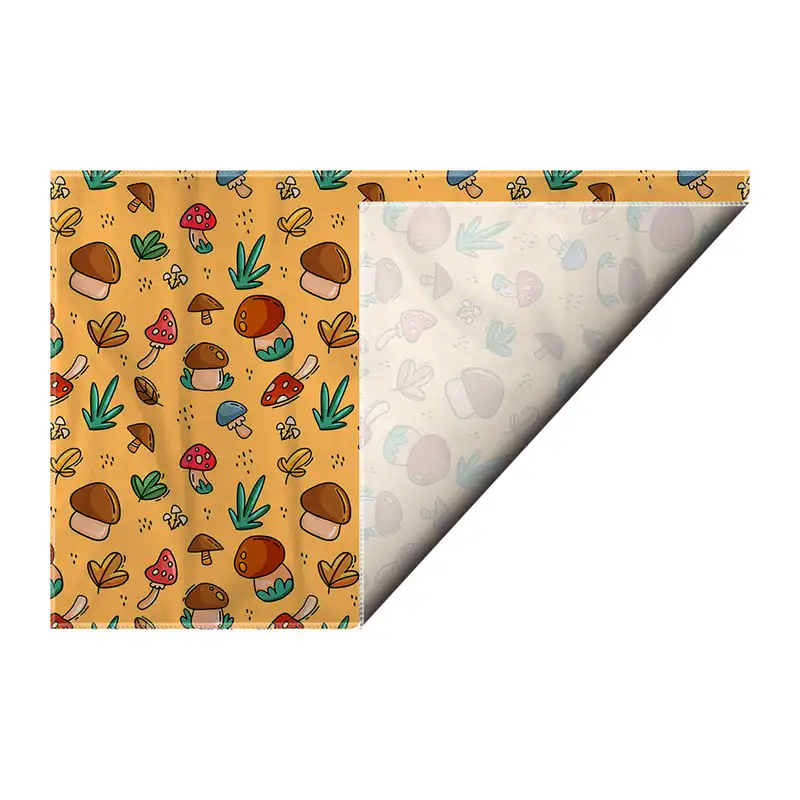 کاغذ کادو ترمه طراحان ایده مدل پترن برگ و قارچ کد strm0120