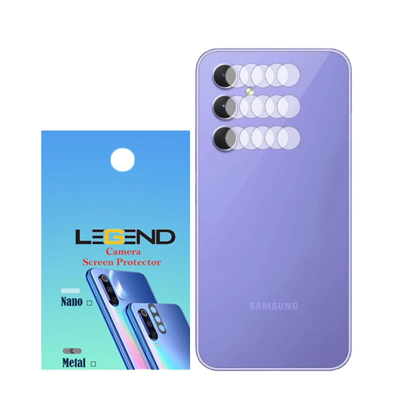 محافظ لنز دوربین لجند مدل نانوگلس مناسب برای گوشی موبایل سامسونگ Galaxy A54 بسته 5 عددی