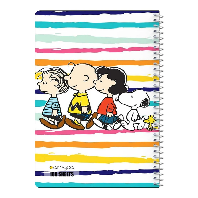 دفتر مشق 100 برگ سیمی کارنیکا طرح فیلم بادام زمینی ها The Peanuts کد 30813