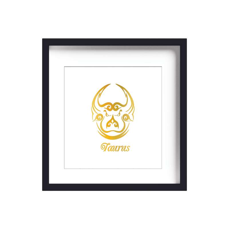 تابلو طلاکوب زرکات طرح سمبل ماه تولد اردیبهشت مدل Taurus