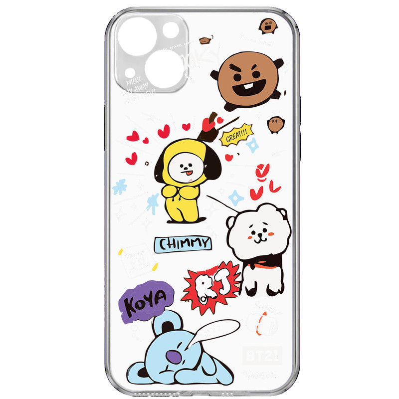 کاور طرح BT21 مناسب برای گوشی موبایل اپل iPhone 13 Mini