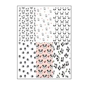 کاغذ رنگی مدل اسکرپ بوک طرح پاندا کد 01 مجموعه 12 عددی 