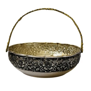 میوه خوری مسی مدل لب چین دسته دار کد zh319.6