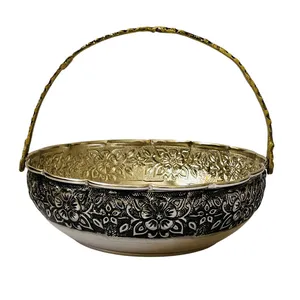 سبد میوه خوری مسی مدل لب چین کد ZH319.8