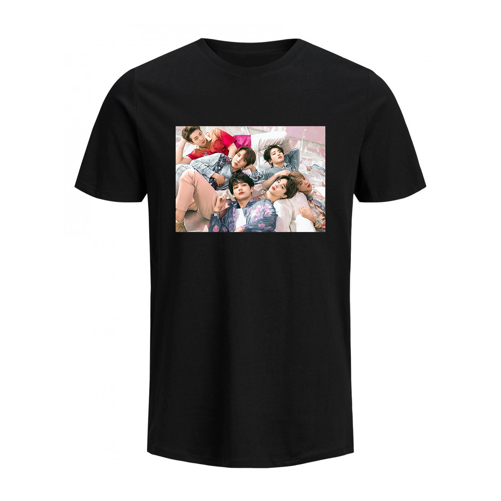 تی شرت آستین کوتاه زنانه طرح بی تی اس مدل 2034
