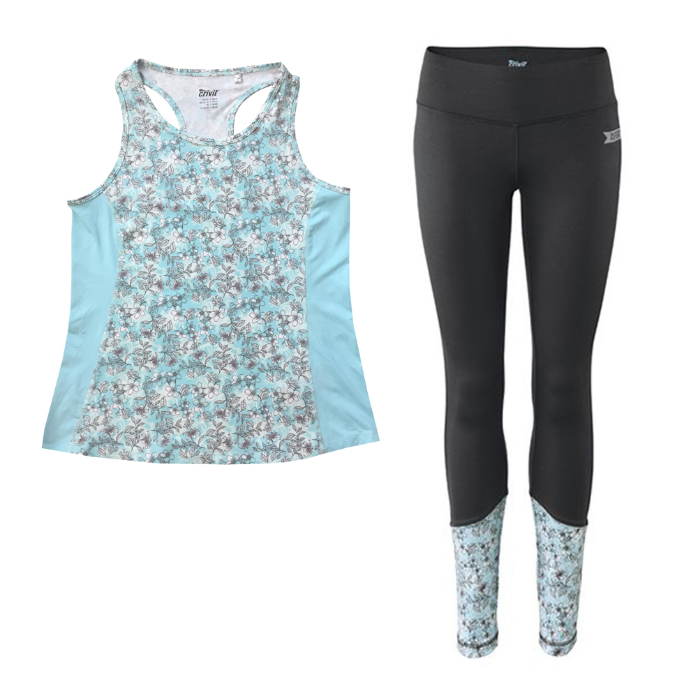 ست تاپ و لگینگ ورزشی زنانه کرویت مدل گل