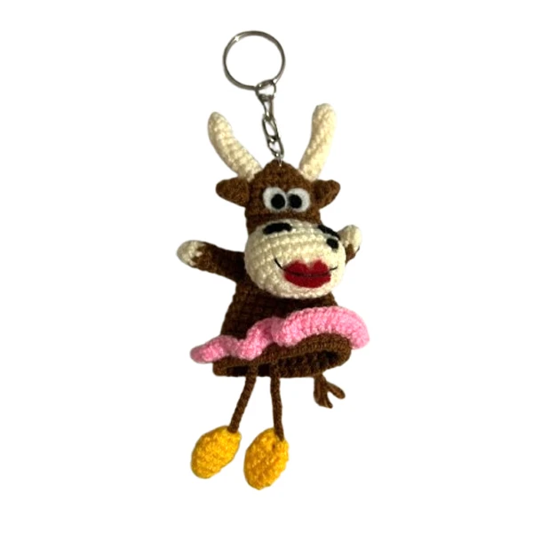 جاکلیدی بافتنی طرح گاو